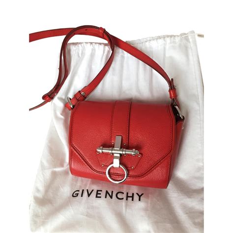 Obsedia leather handbag Givenchy Red in Leather 